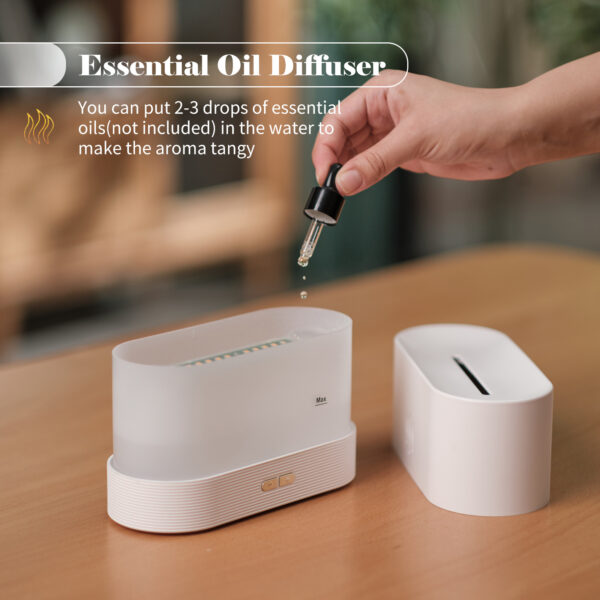 Aroma Diffuser With Flame Light Mist Humidifier Aromatherapy Diffuser With Waterless Auto-Off Protection For Spa Home Yoga Office - Image 9