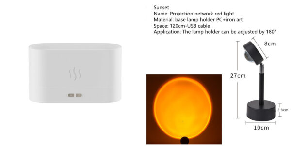 Aroma Diffuser With Flame Light Mist Humidifier Aromatherapy Diffuser With Waterless Auto-Off Protection For Spa Home Yoga Office - Image 3