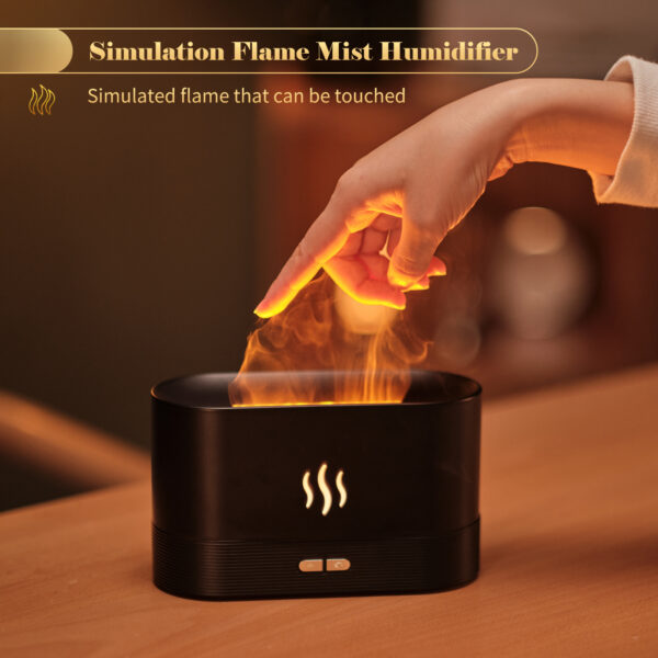 Aroma Diffuser With Flame Light Mist Humidifier Aromatherapy Diffuser With Waterless Auto-Off Protection For Spa Home Yoga Office - Image 4